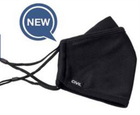 Civilian Mask- ADULT ADJUSTABLE BLACK