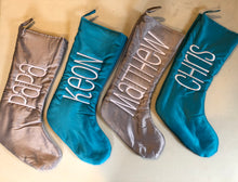Personalized Chic Faux Satin Christmas Stocking