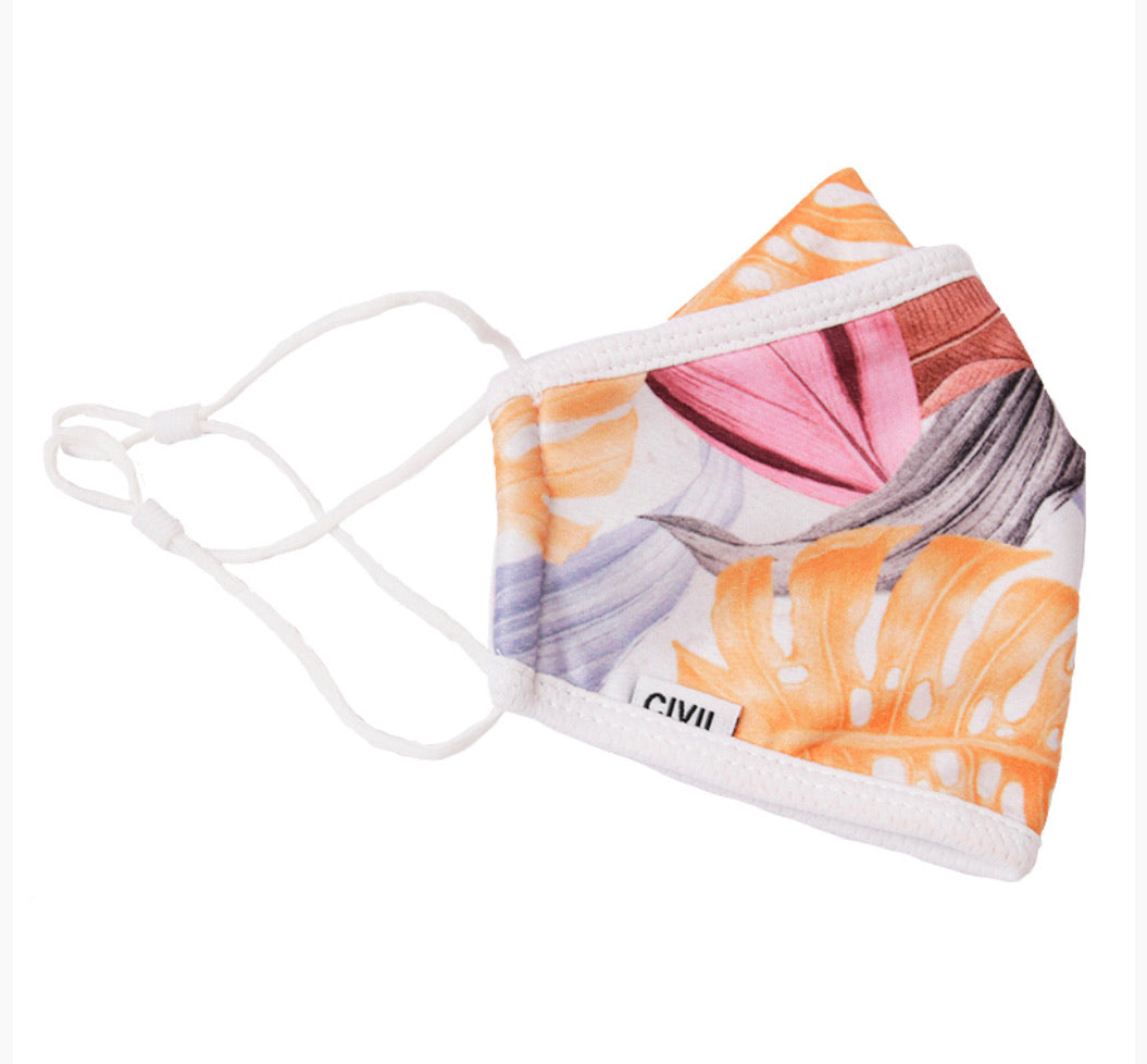 Civilian Mask- ADULT ADJUSTABLE ORANGE FAN