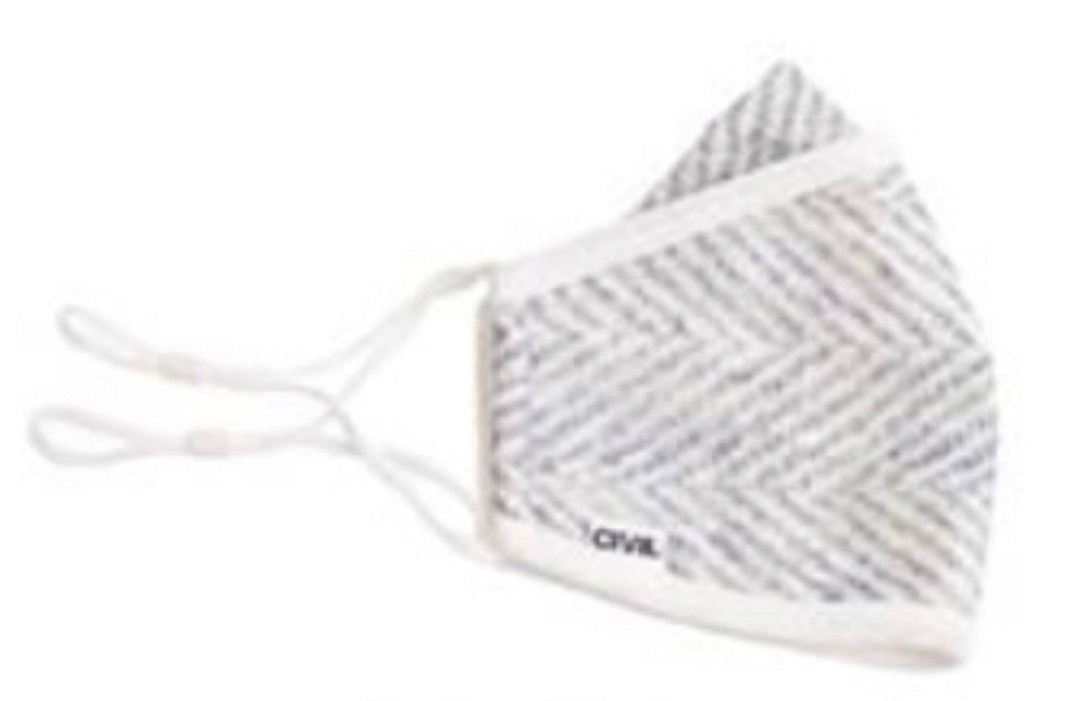 Civilian Mask- ADULT ADJUSTABLE RUSTIC GREY