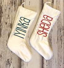 Personalized Chic Faux Satin Christmas Stocking
