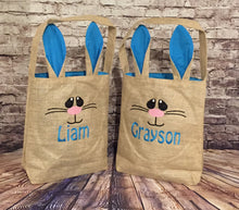 Easter Burlap Personalized Totes
