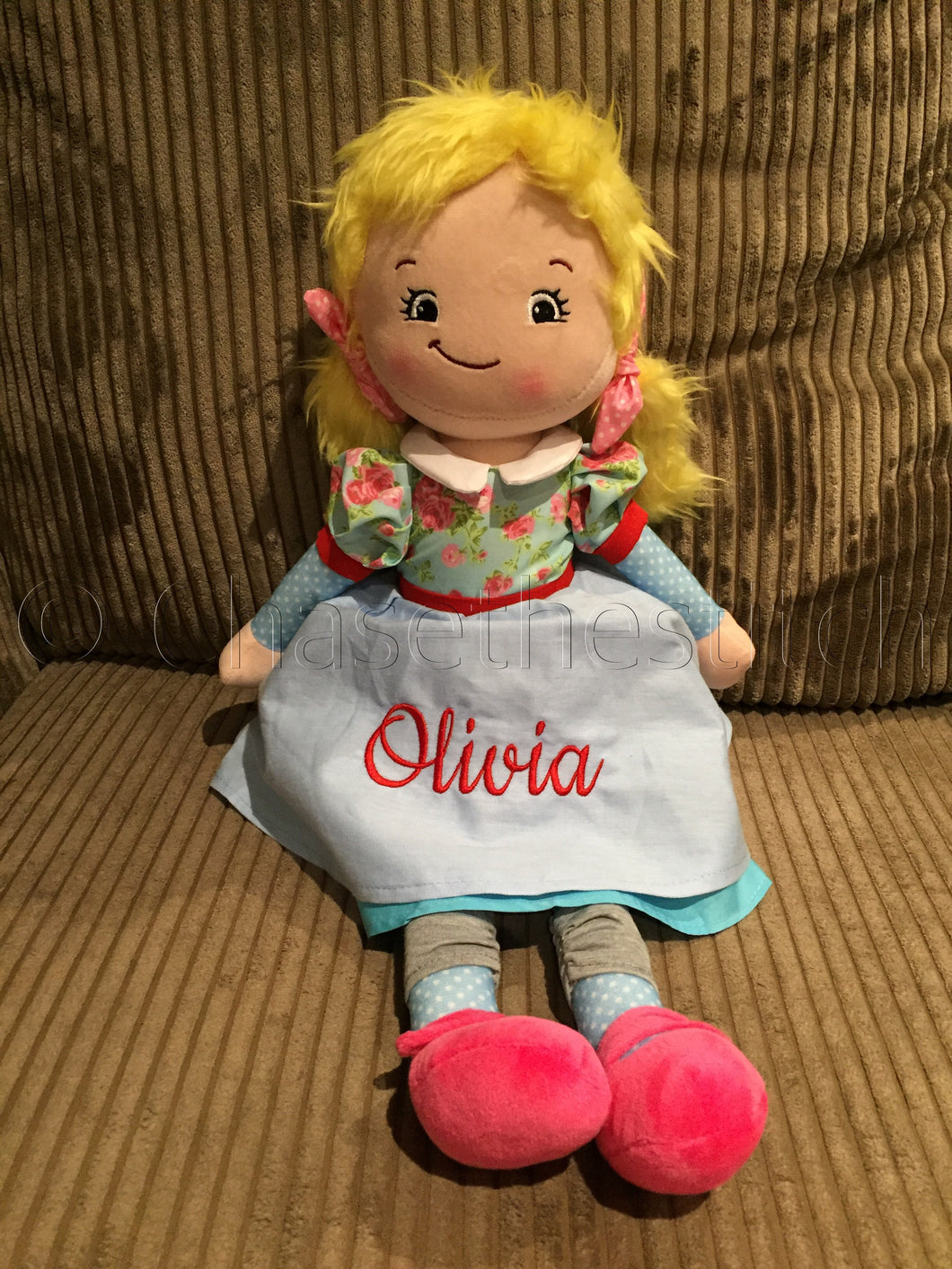Rag Doll Personalized -Blonde Hair – Chase the Stitch