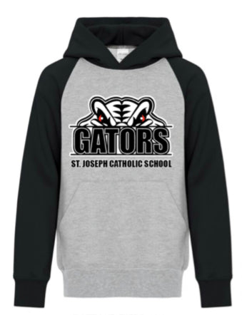 GATOR B/W Fleece Two-Tone Hooded Sweatshirt